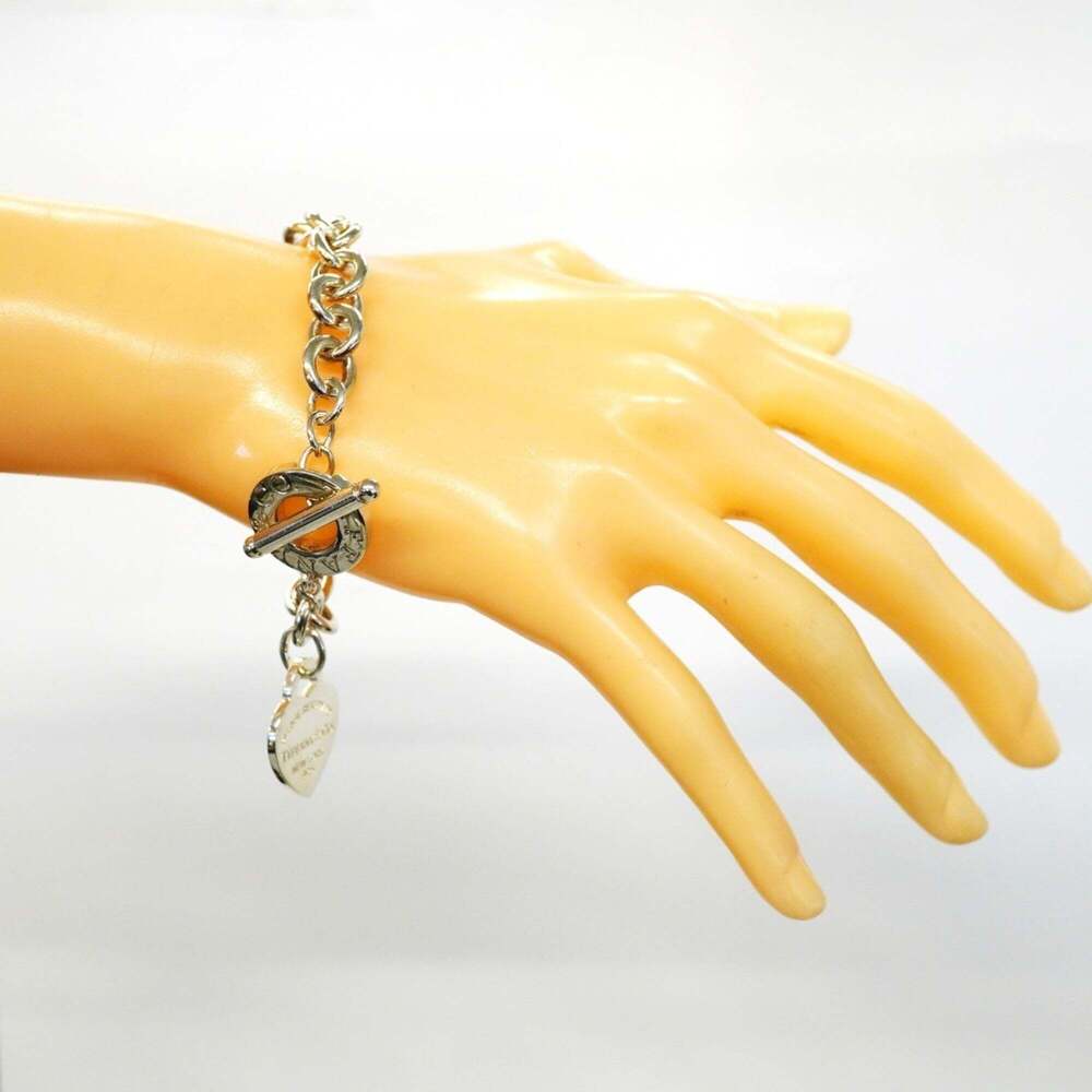TIFFANY Silver Heart Charm Bracelet - Picture 7 of 7